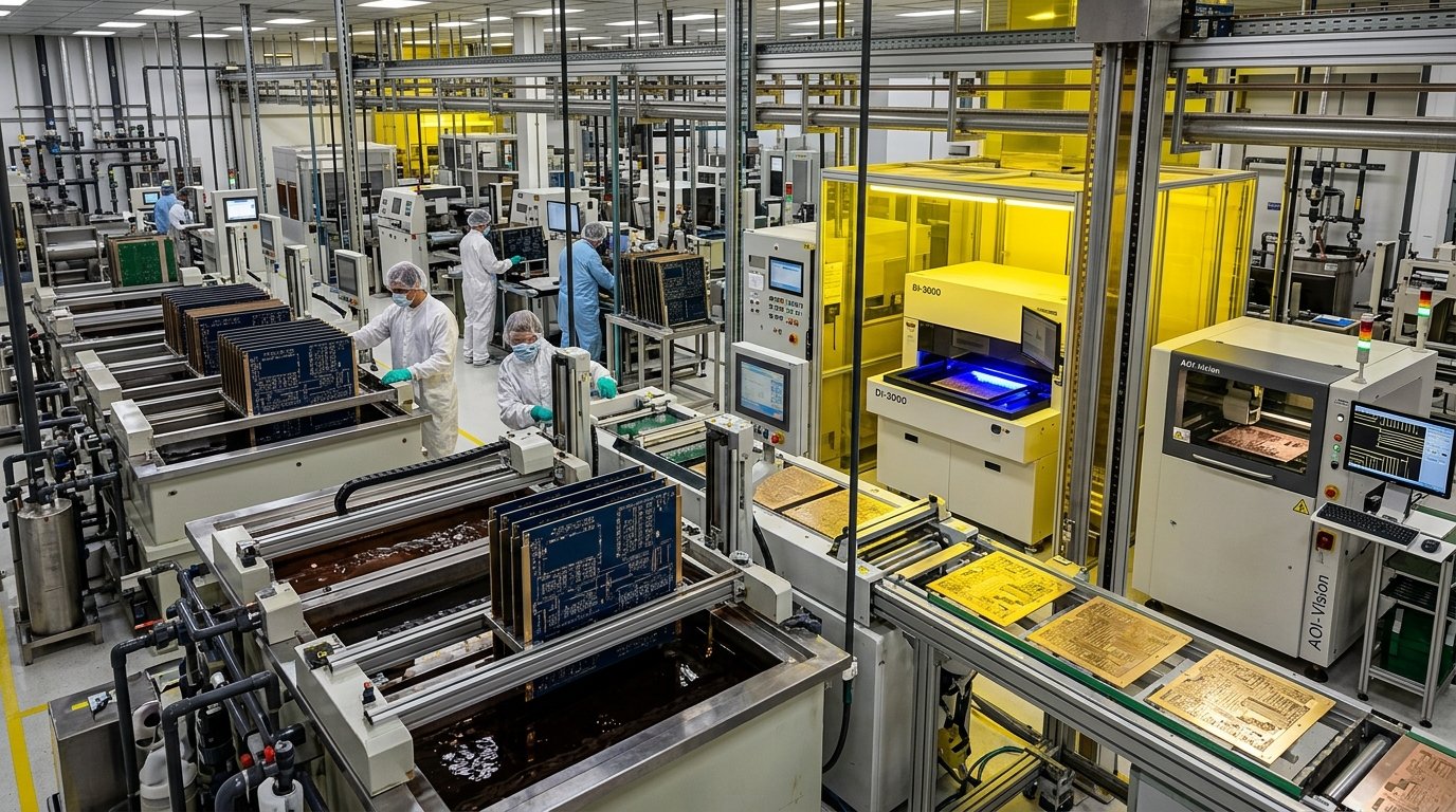 PCB Fabrication - Multilayer Rigid, Flex, Vertical Continuous Plating & Gold ENIG Finish