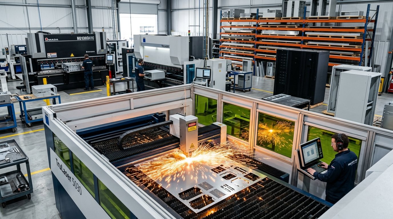 Sheet Metal & Enclosures - High-Power CNC Fiber Laser Cutting & Precision Press Brakes